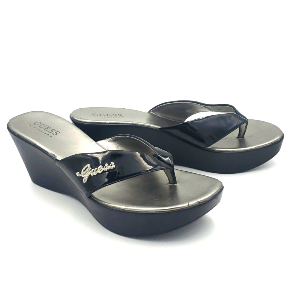 GUESS WEDGE FLIP FLOPS